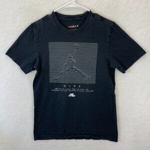 Jordan Men T-Shirt Small Black Logo Jumpman GFX Graphic Short‎ Sleeve